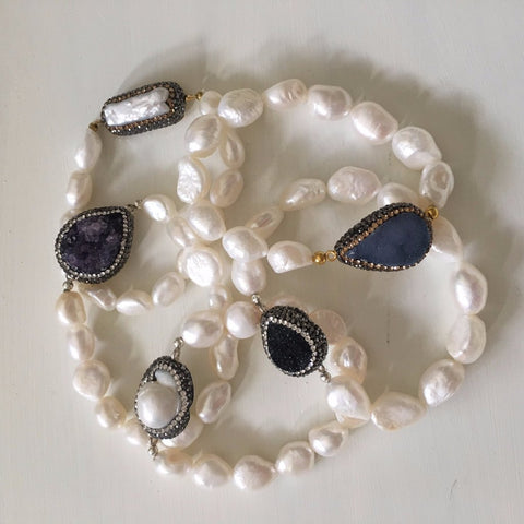 Baroque Pearl stretch bracelets