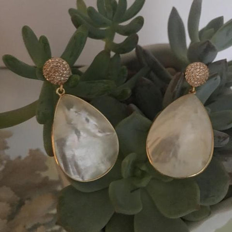Mother of Pearl teardrop earrings